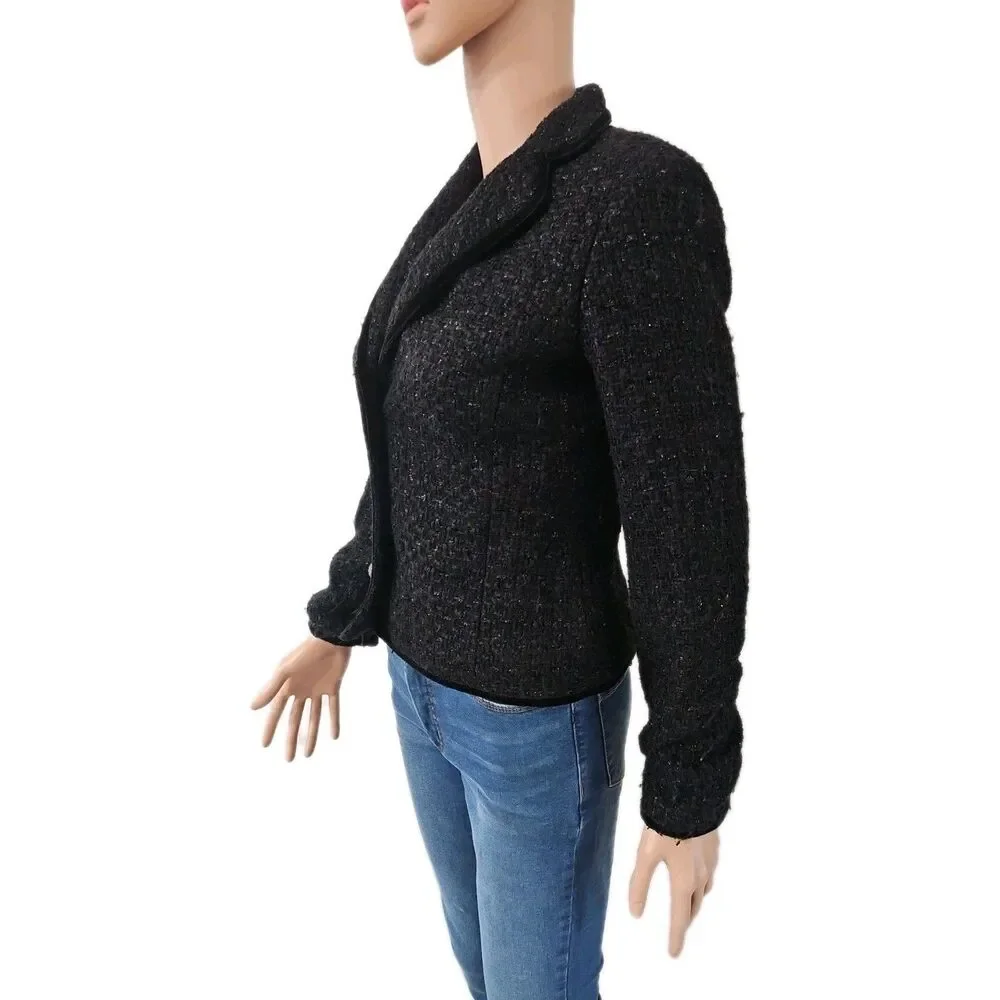Jones New York Signature Black Single Breasted Blazer Size 4P